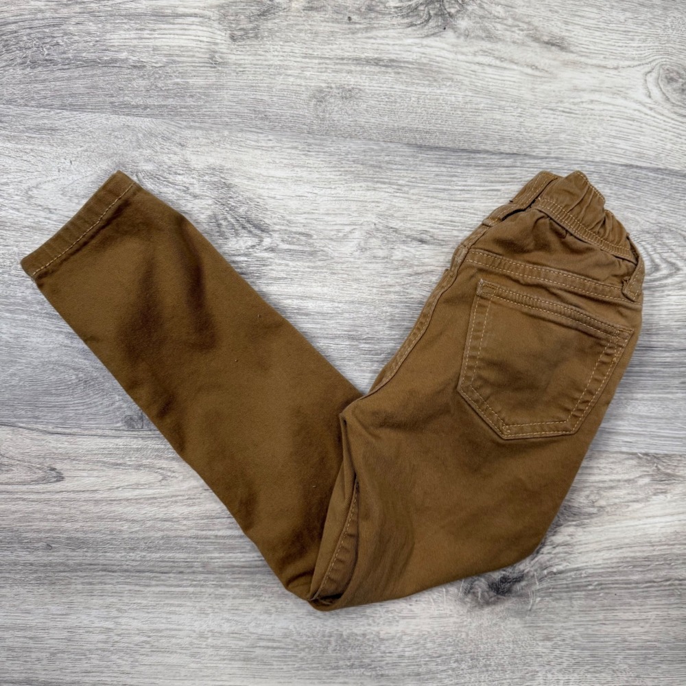 Gap Kids Stretch Slim Brown Khaki Pants‎ Boys Girls Size XS 4 5